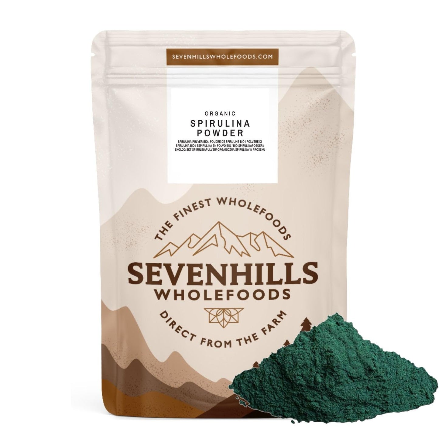 Sevenhills Wholefoods Organic Spirulina Powder 1.8kg